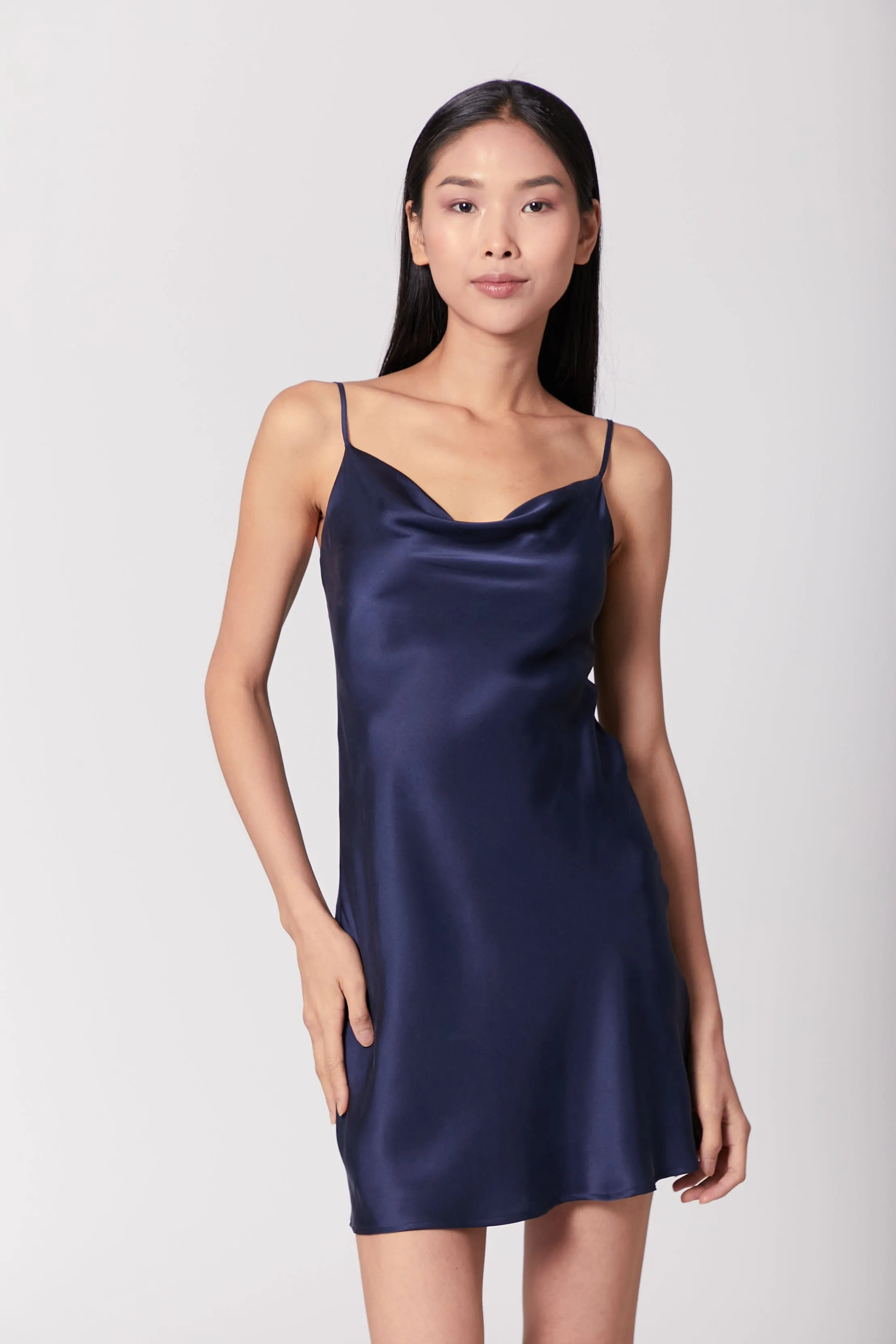 60s Mini Cowl Slip - Sandwashed Silk