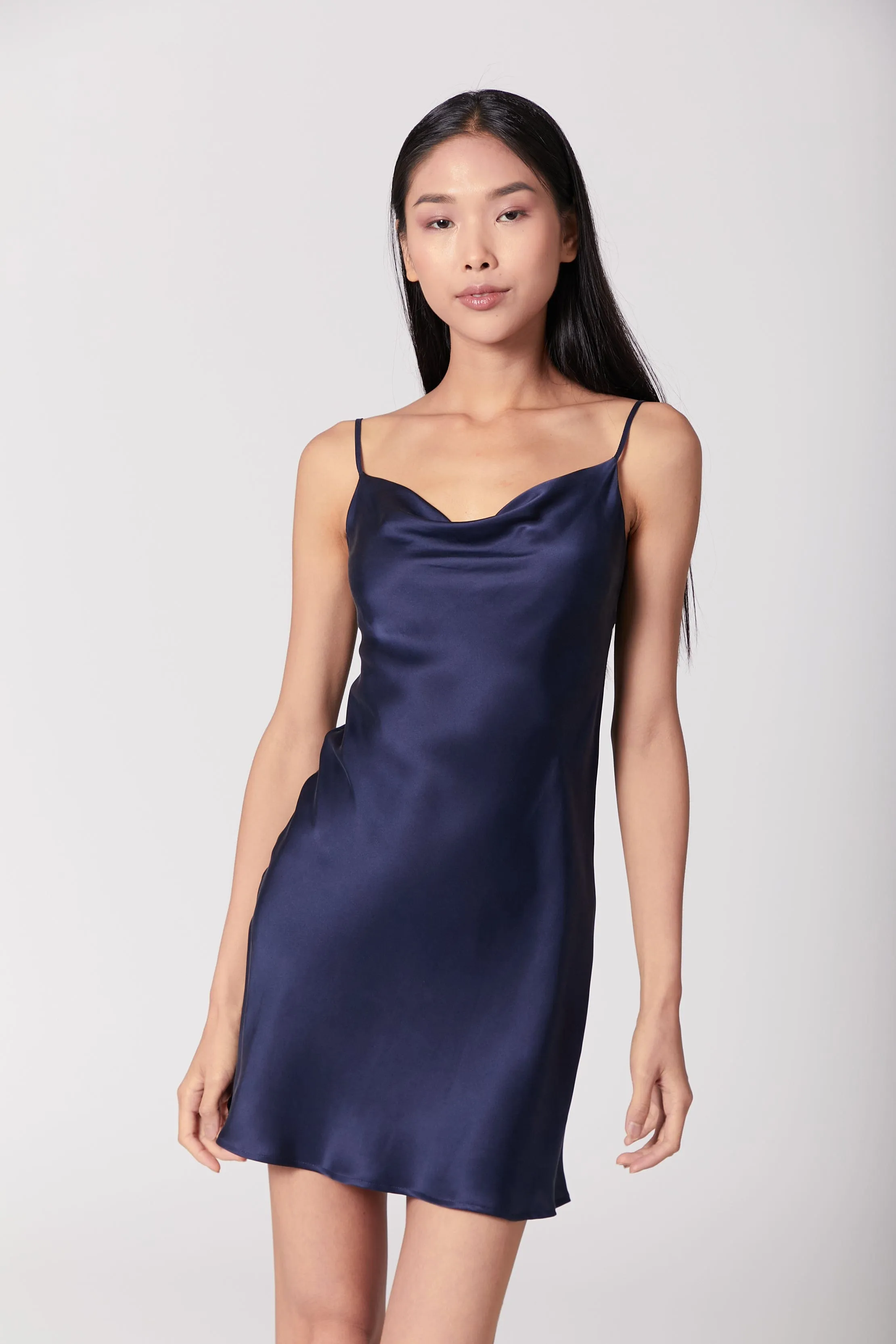 60s Mini Cowl Slip - Sandwashed Silk