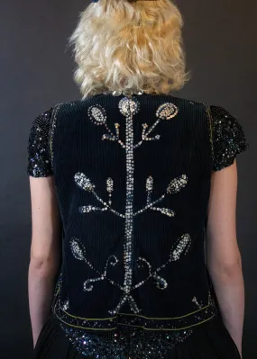 Blue Corduroy Polish Vintage Vest