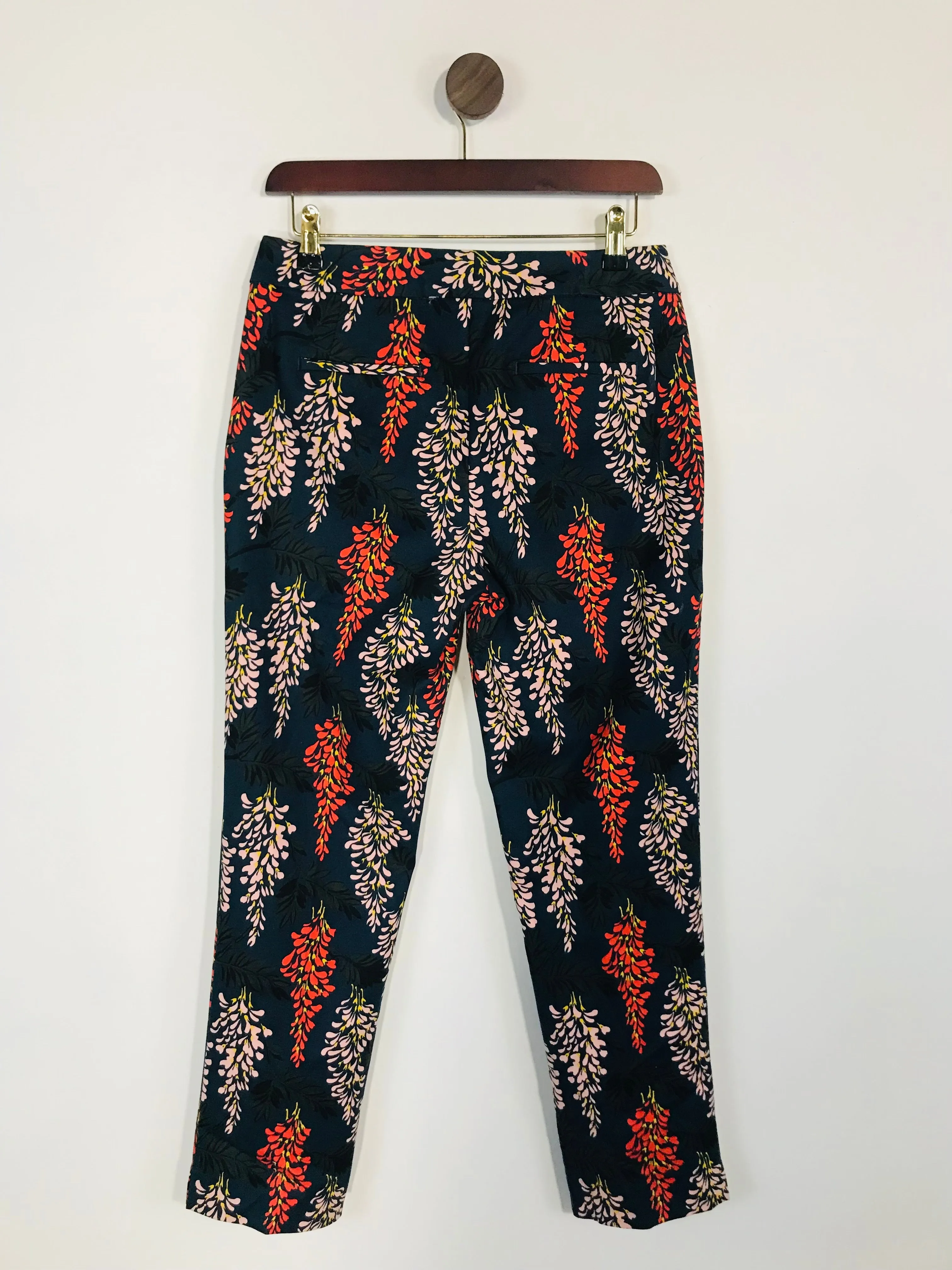Boden Women's Floral Chinos Trousers | UK10 | Blue