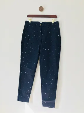 Boden Women’s Polka Dot Tapered Leg Chinos | UK10 | Blue