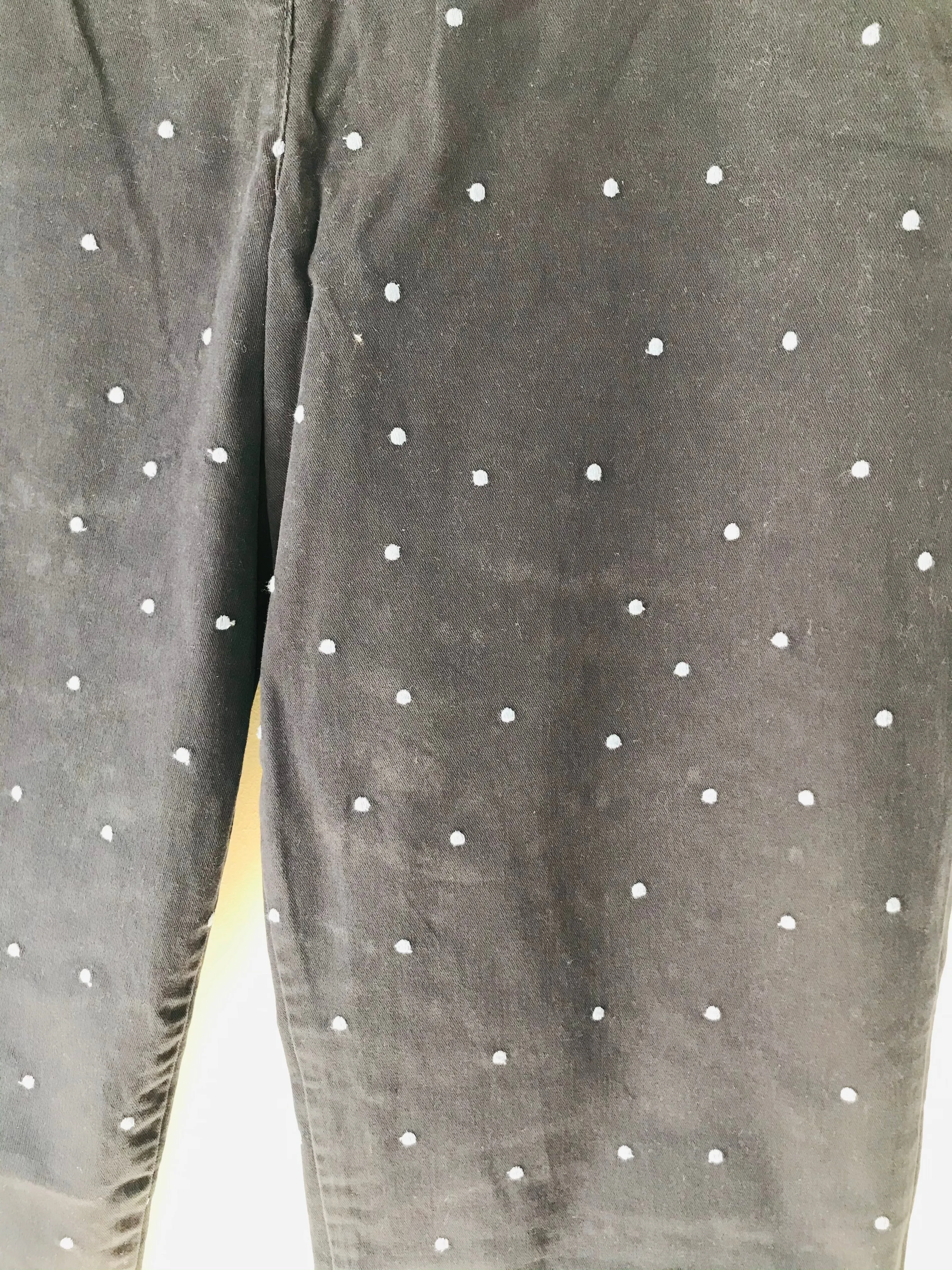 Boden Women’s Polka Dot Tapered Leg Chinos | UK10 | Blue