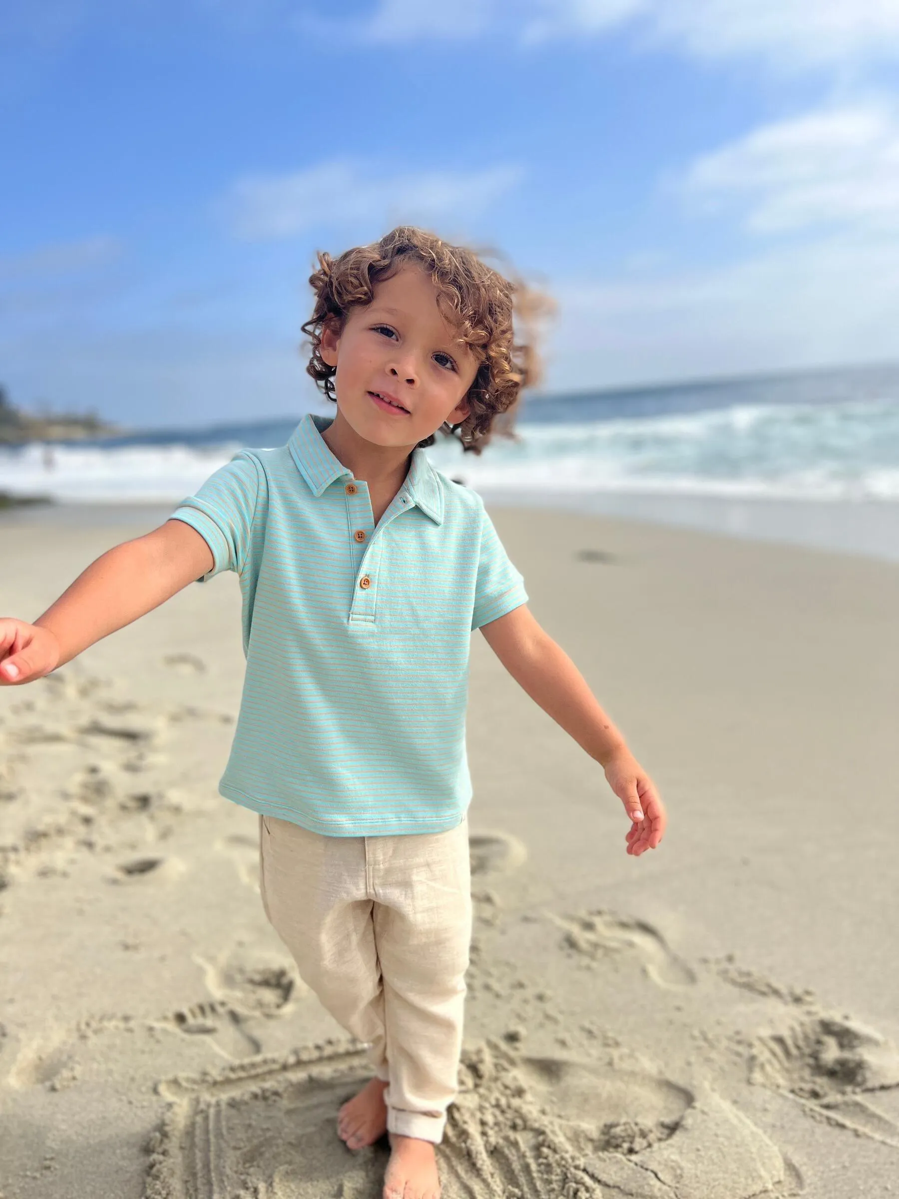 Boys Antony Soft Cotton Pants | Beige | Me and Henry