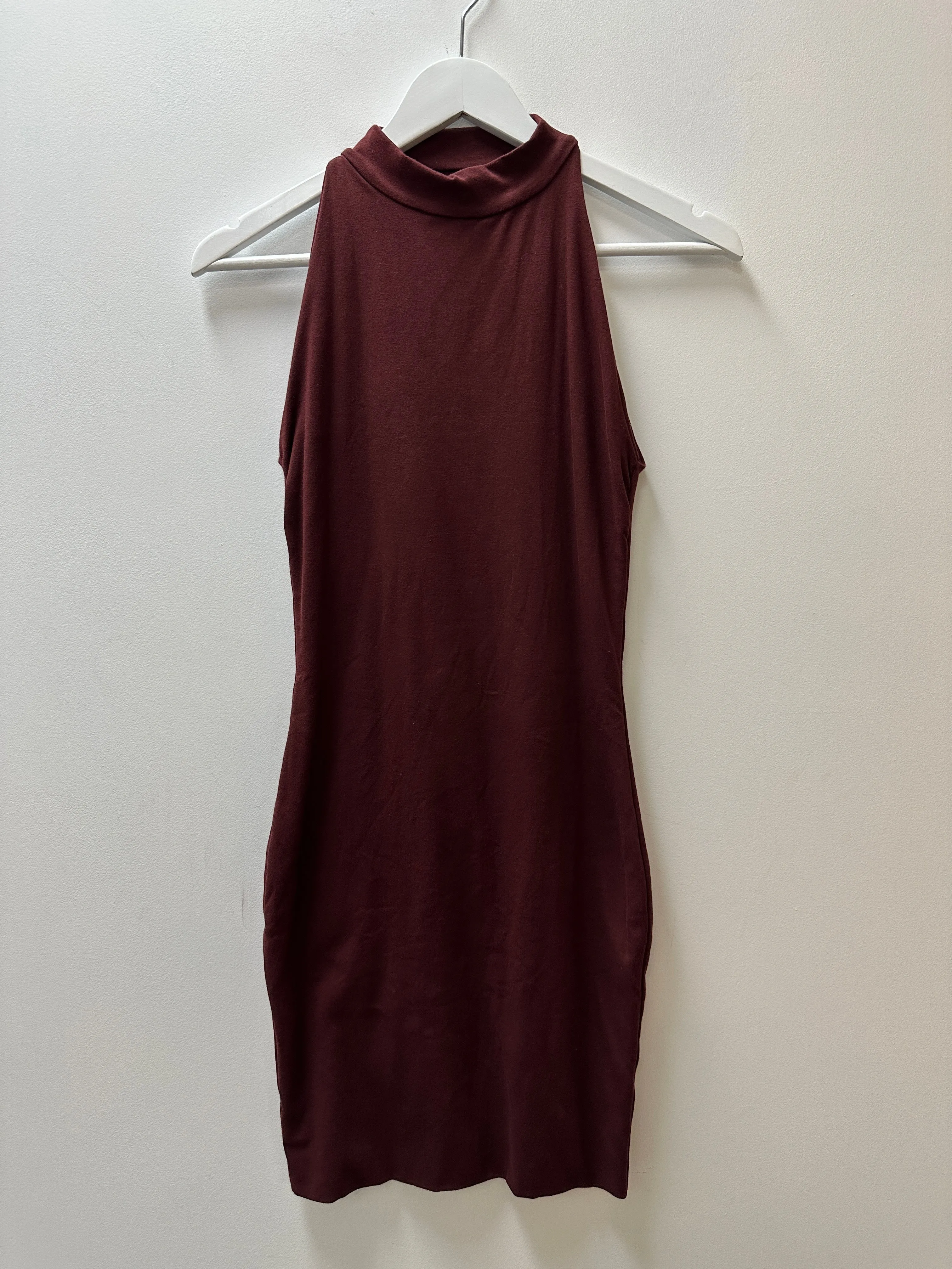 Burgundy Bodycon Mini Dress