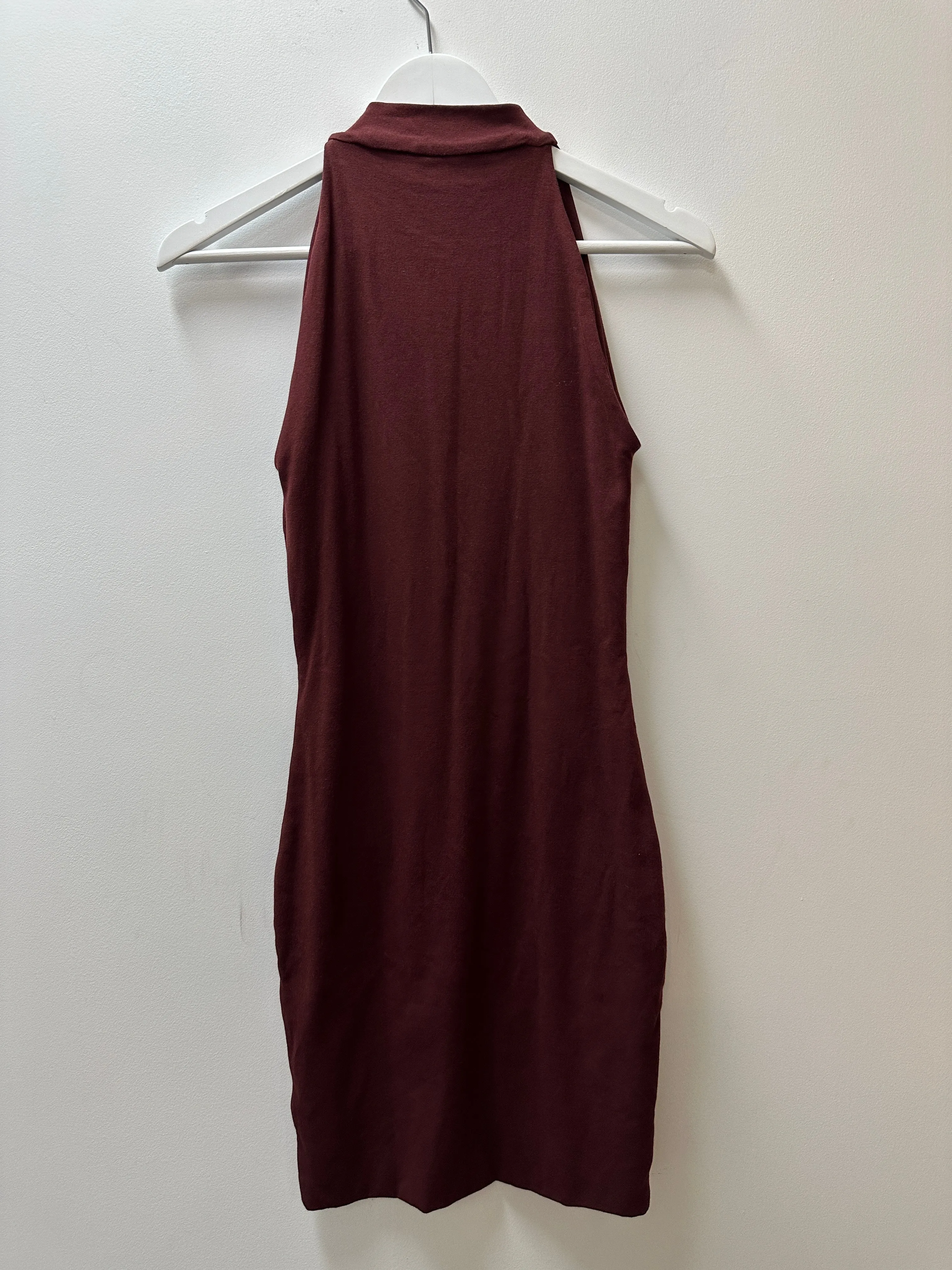 Burgundy Bodycon Mini Dress
