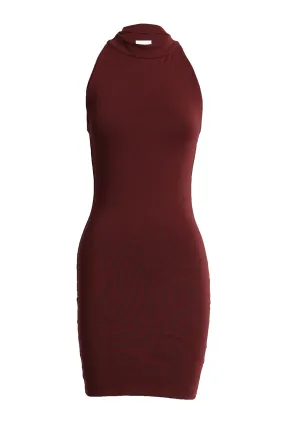 Burgundy Bodycon Mini Dress