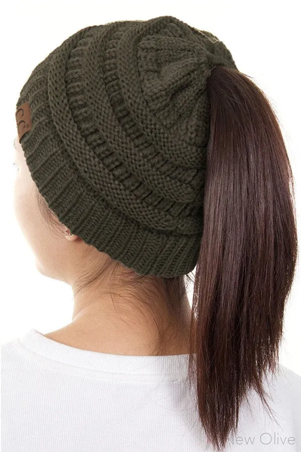 CAMEL ONLY C.C Ponytail Beanie