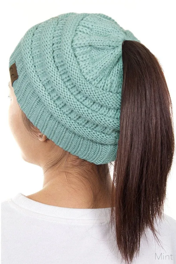 CAMEL ONLY C.C Ponytail Beanie