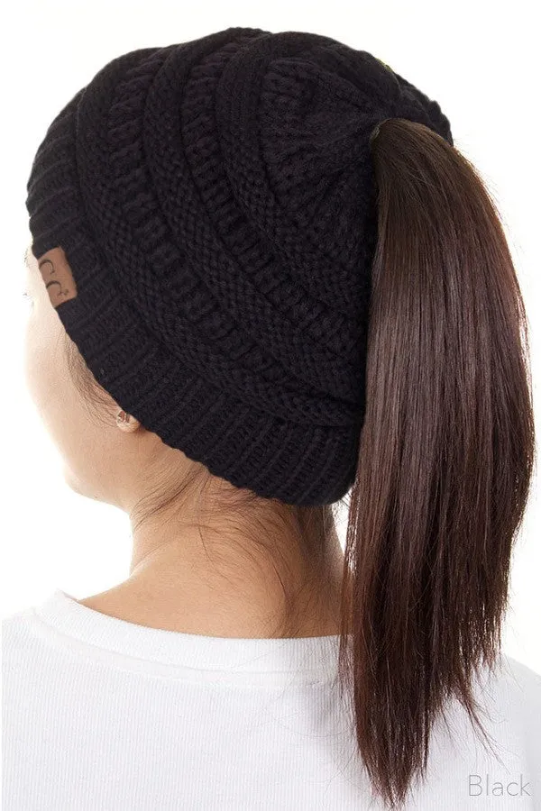 CAMEL ONLY C.C Ponytail Beanie