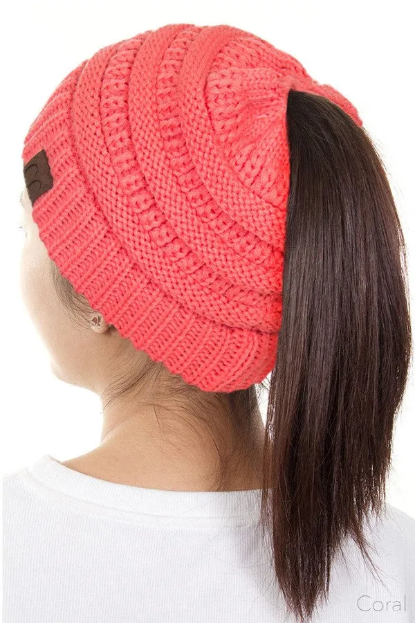 CAMEL ONLY C.C Ponytail Beanie