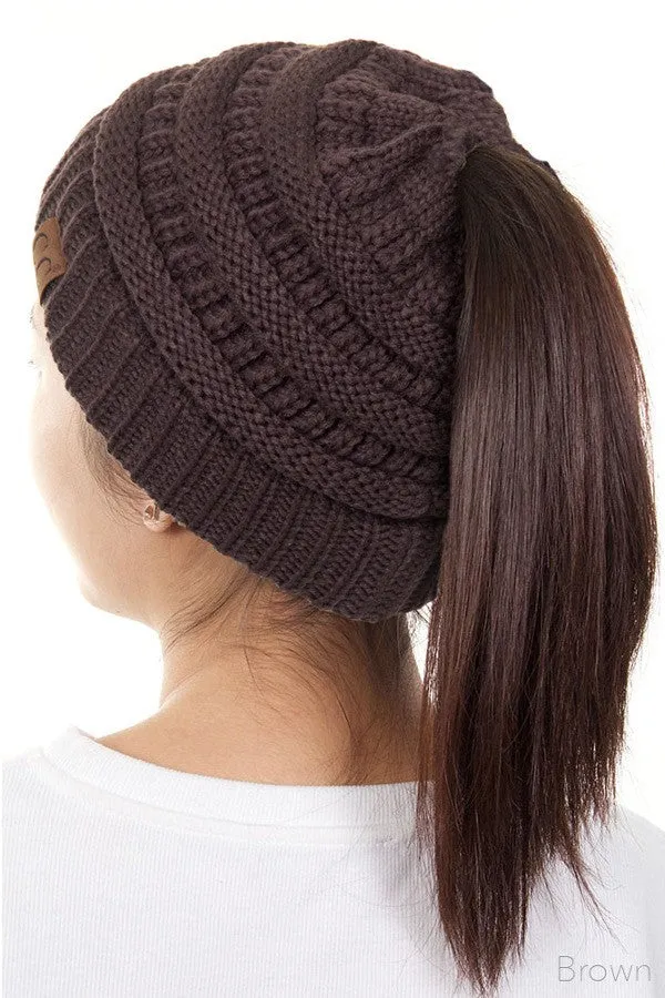 CAMEL ONLY C.C Ponytail Beanie