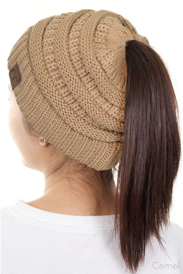 CAMEL ONLY C.C Ponytail Beanie