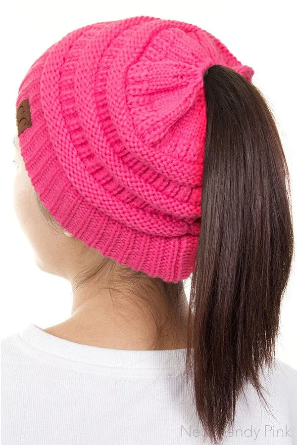 CAMEL ONLY C.C Ponytail Beanie