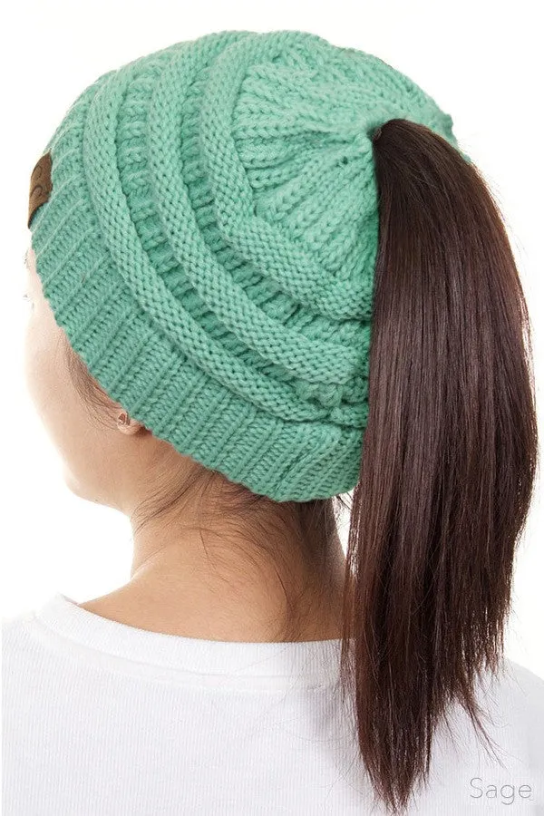 CAMEL ONLY C.C Ponytail Beanie