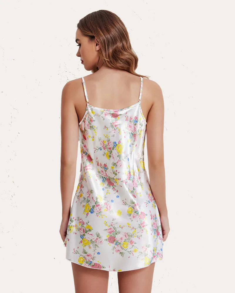 Christmas Satin Mini Slip Dress
