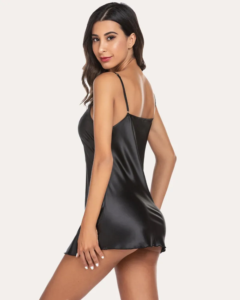 Christmas Satin Mini Slip Dress