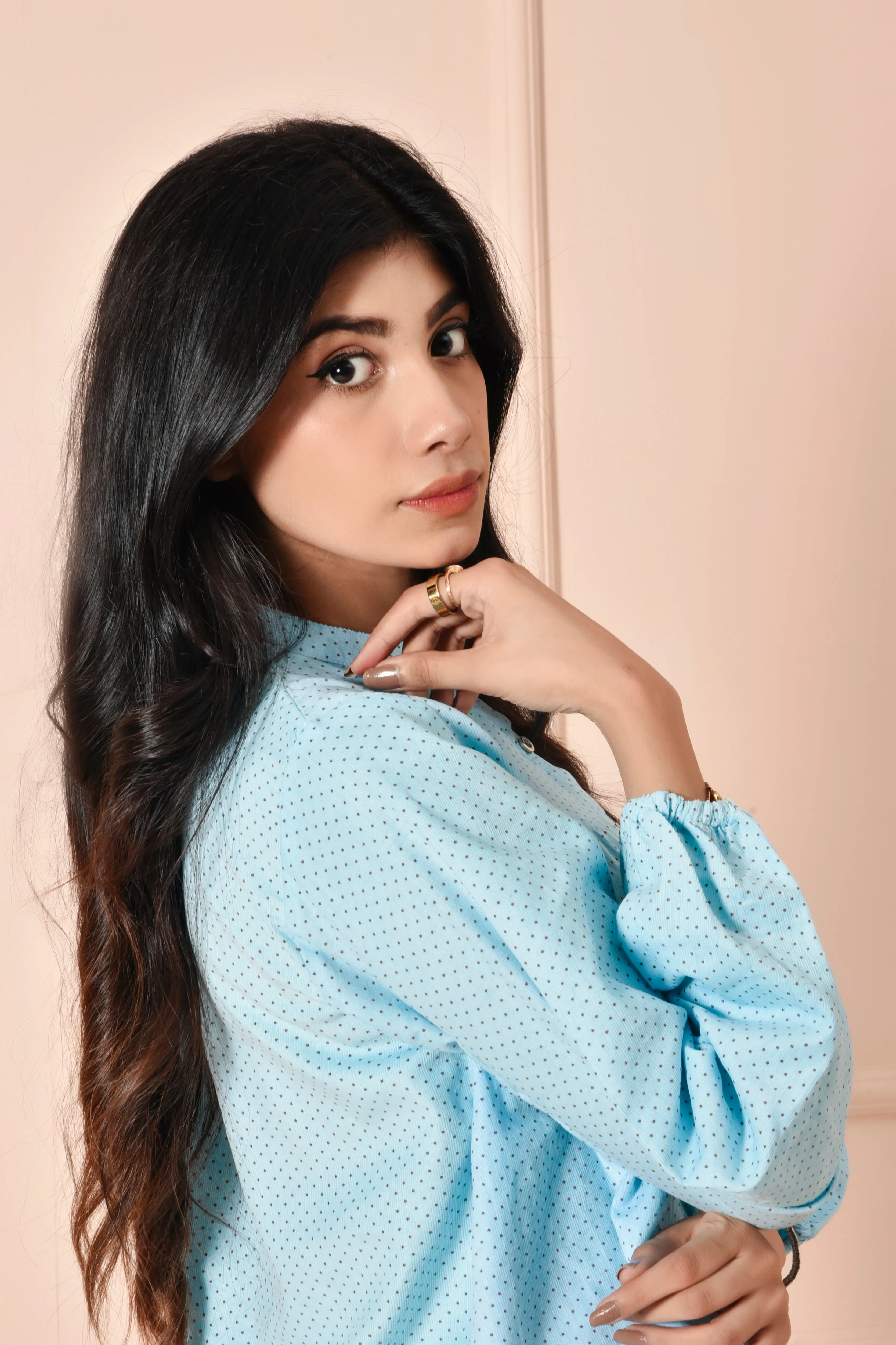 Classic Polka Dot Corduroy Top