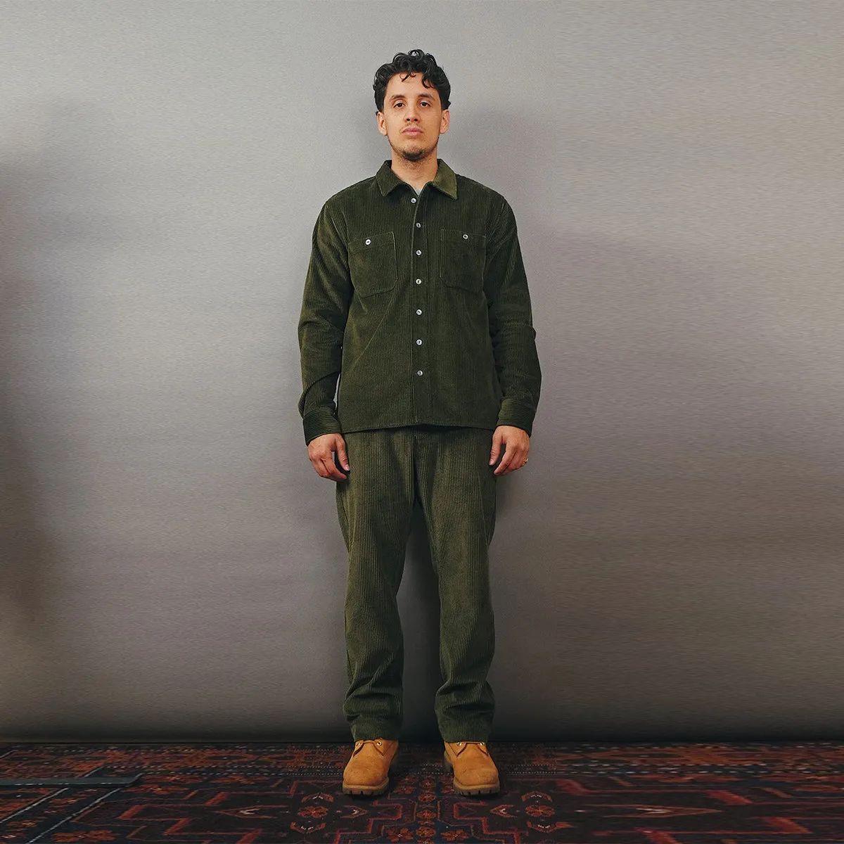 Corduroy Club Overshirt - Olive