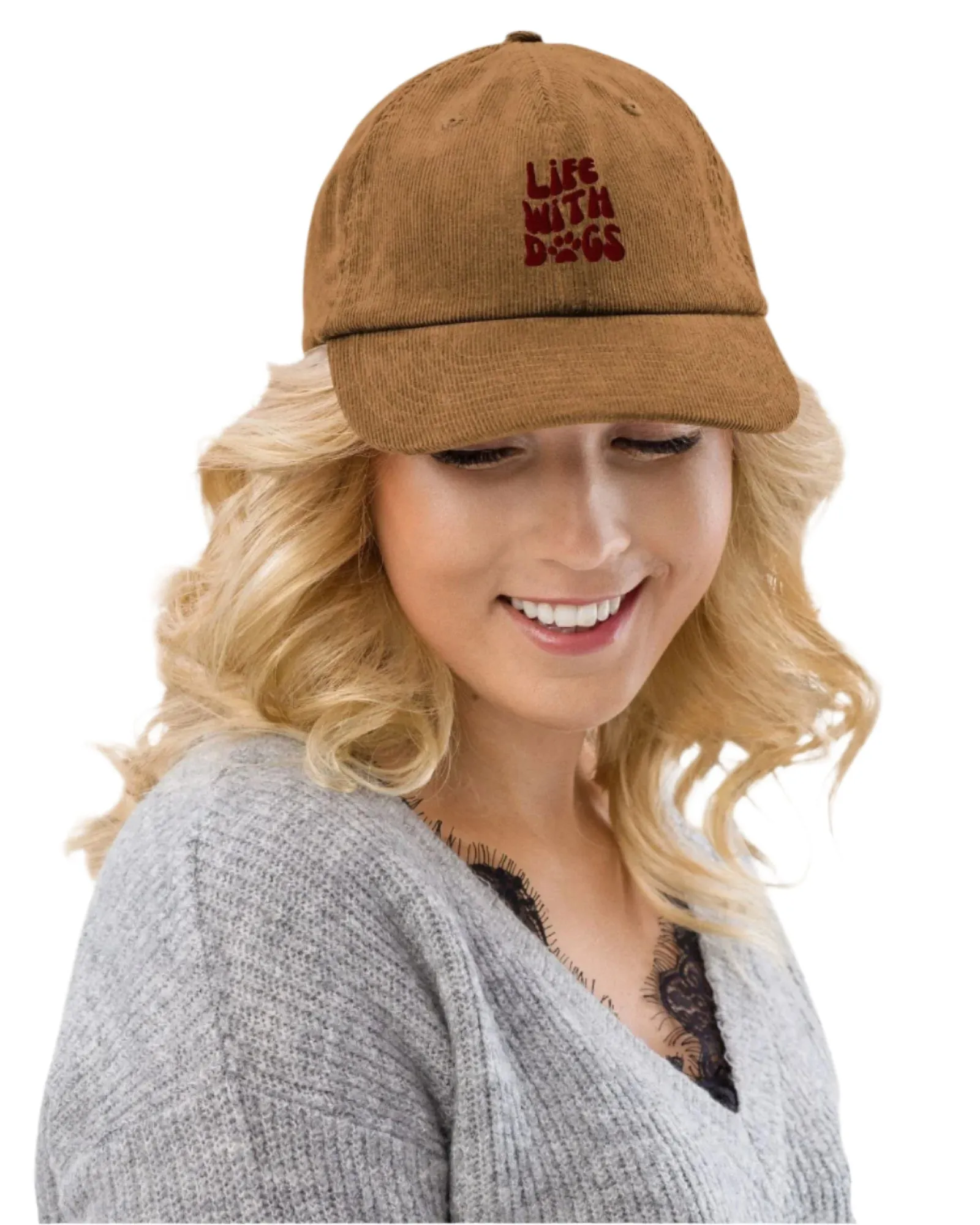 Corduroy Hat for Dog Lovers