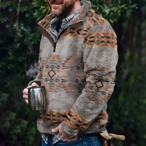 Diamond Retro Print Pullover