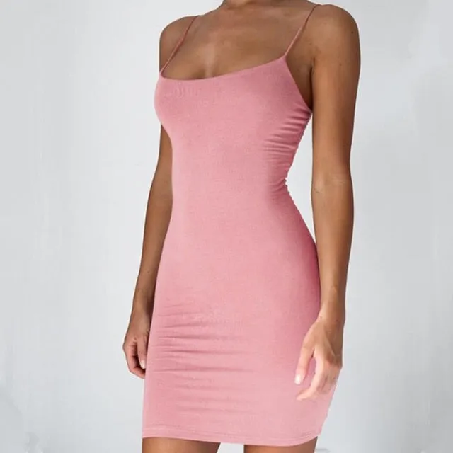 Dresses for Women 2021 Sexy Evening Bodycon Dress Mini Dress Sleeveless Club Night Beach Backless Dress Summer One-Piece