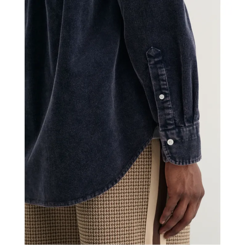 GANT Relaxed Fit Heavy Washed Corduroy Shirt 3220081 Navy