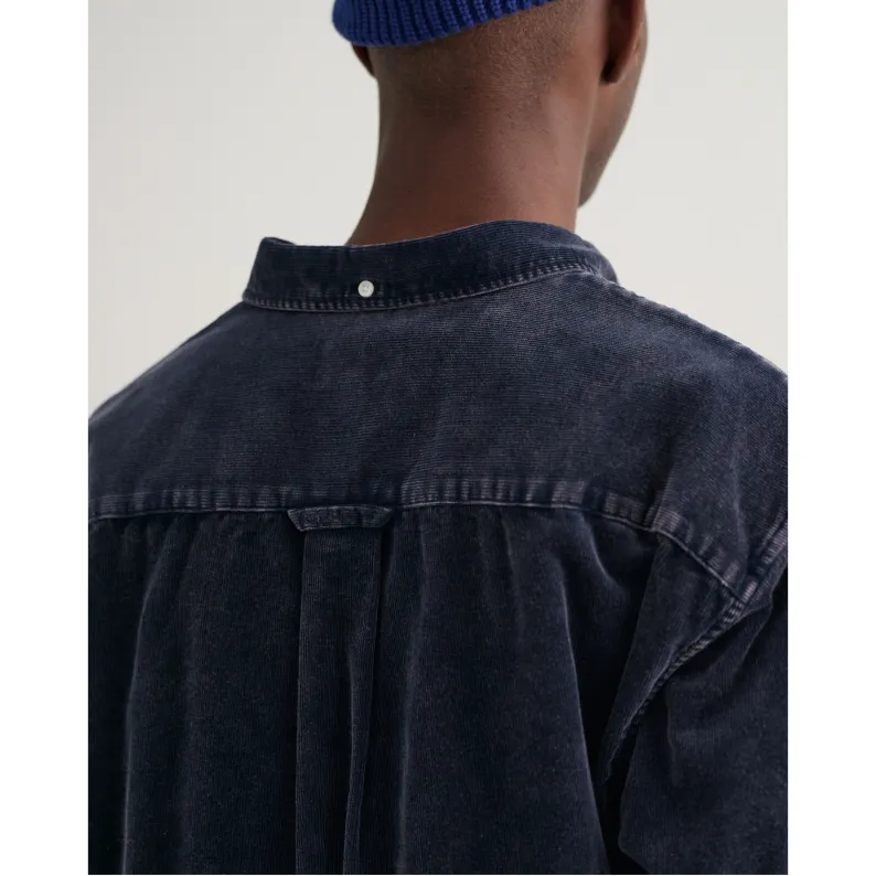 GANT Relaxed Fit Heavy Washed Corduroy Shirt 3220081 Navy