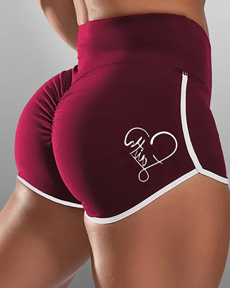 High Waisted Butt Lifting Scrunch Booty Yoga Shorts