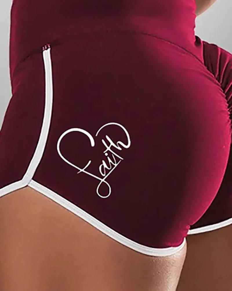 High Waisted Butt Lifting Scrunch Booty Yoga Shorts