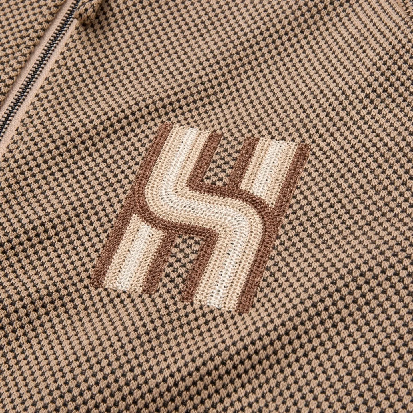 Honor The Gift Novelty Knit Track Jacket Brown