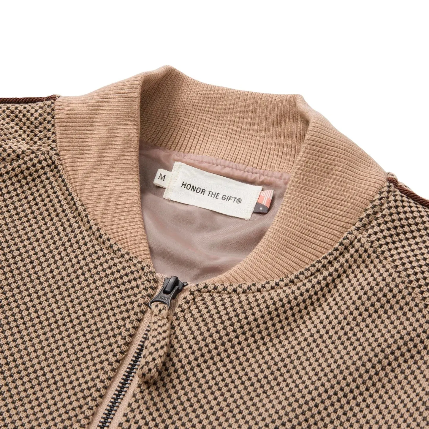 Honor The Gift Novelty Knit Track Jacket Brown