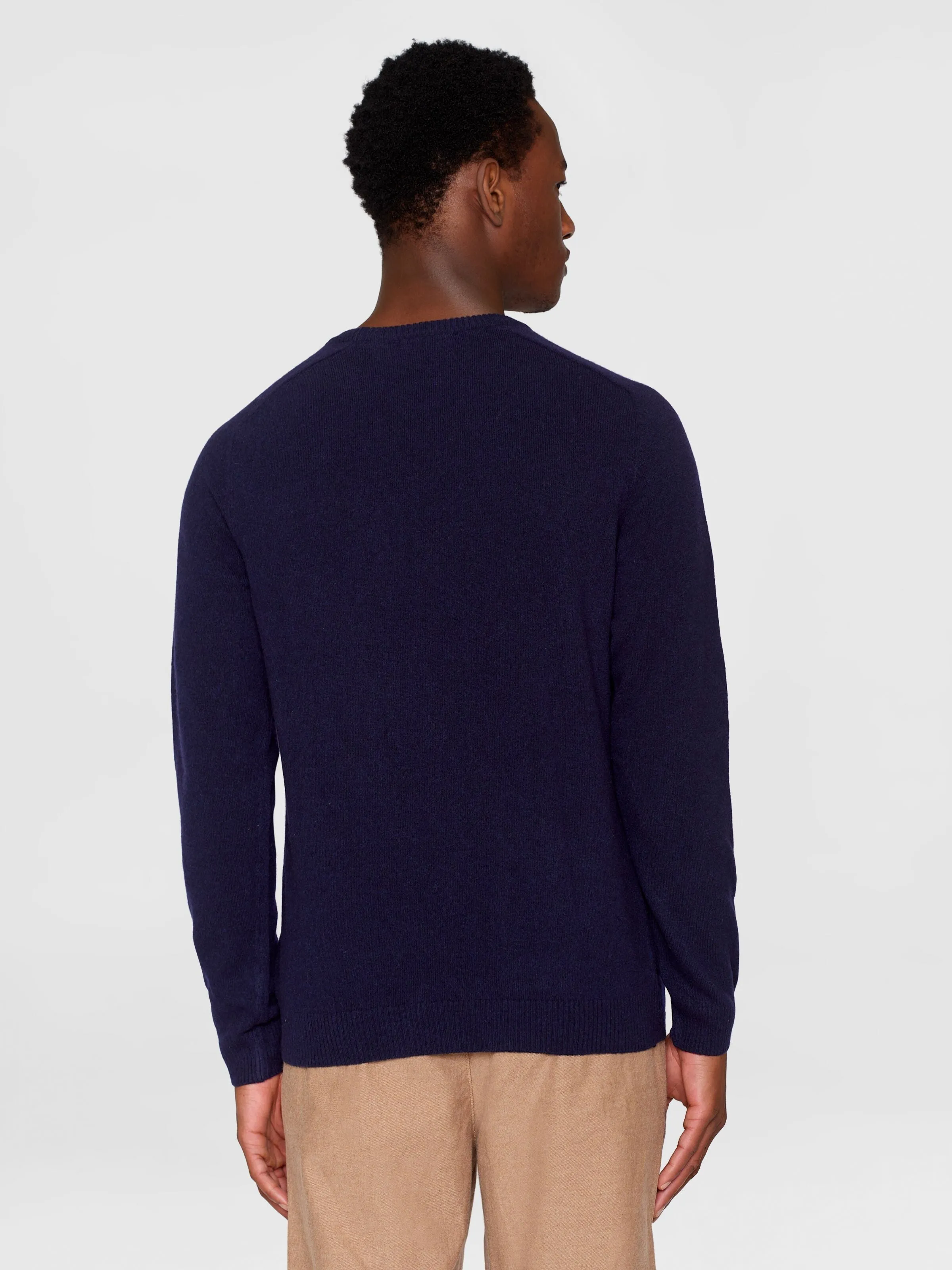 Knowledge Cotton O-neck wool knit - RWS