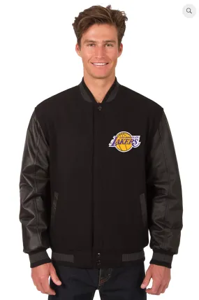 Los Angeles Reversible Wool & Leather Varsity Jacket