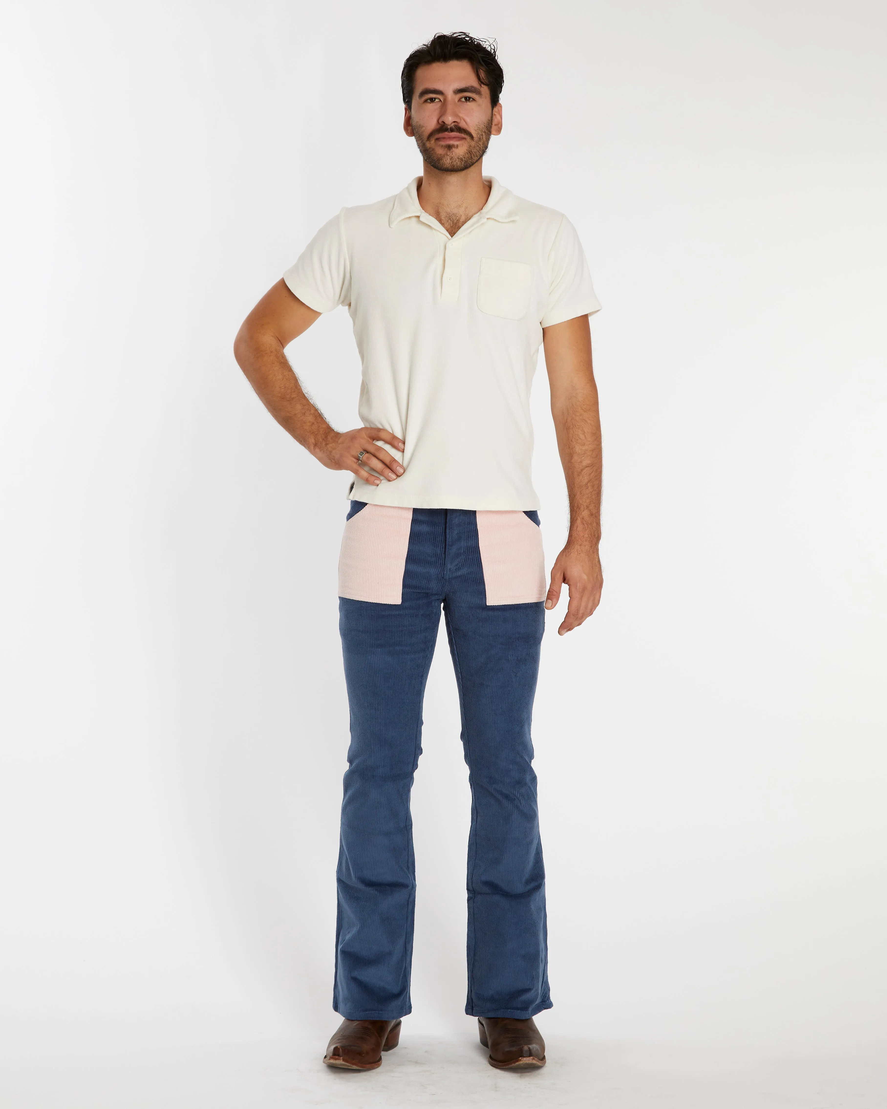 Men's Bell Bottom (Navy/Powder Pink)