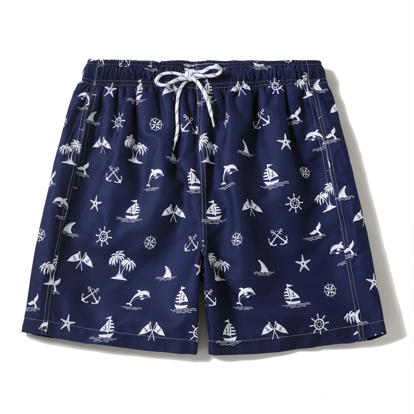 Men's Casual Simple Navy Blue Sports Short Pants