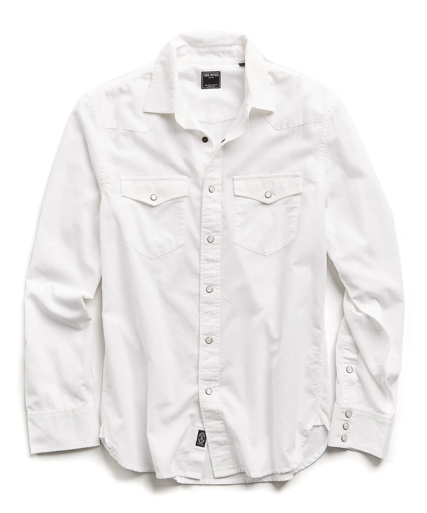 Micro Corduroy Western Shirt in Ivory