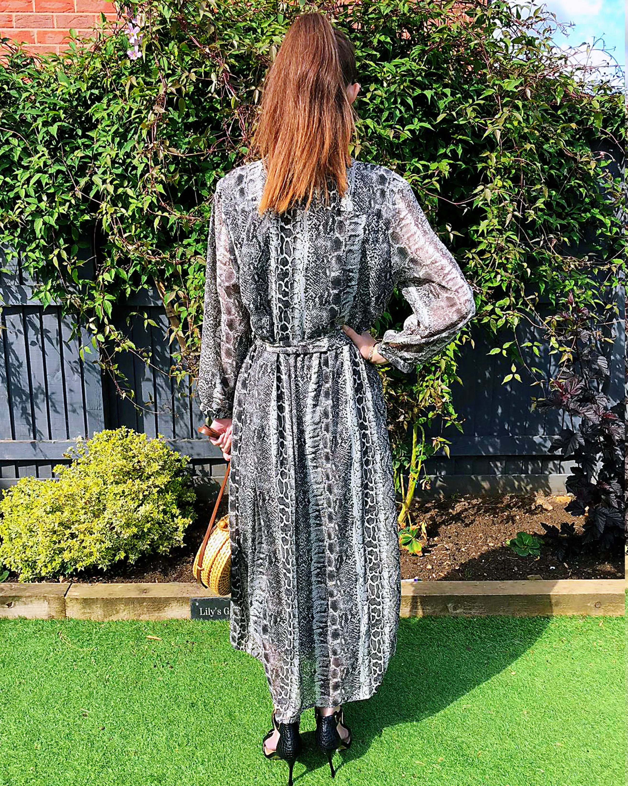 Multi leopard print chiffon maxi dress
