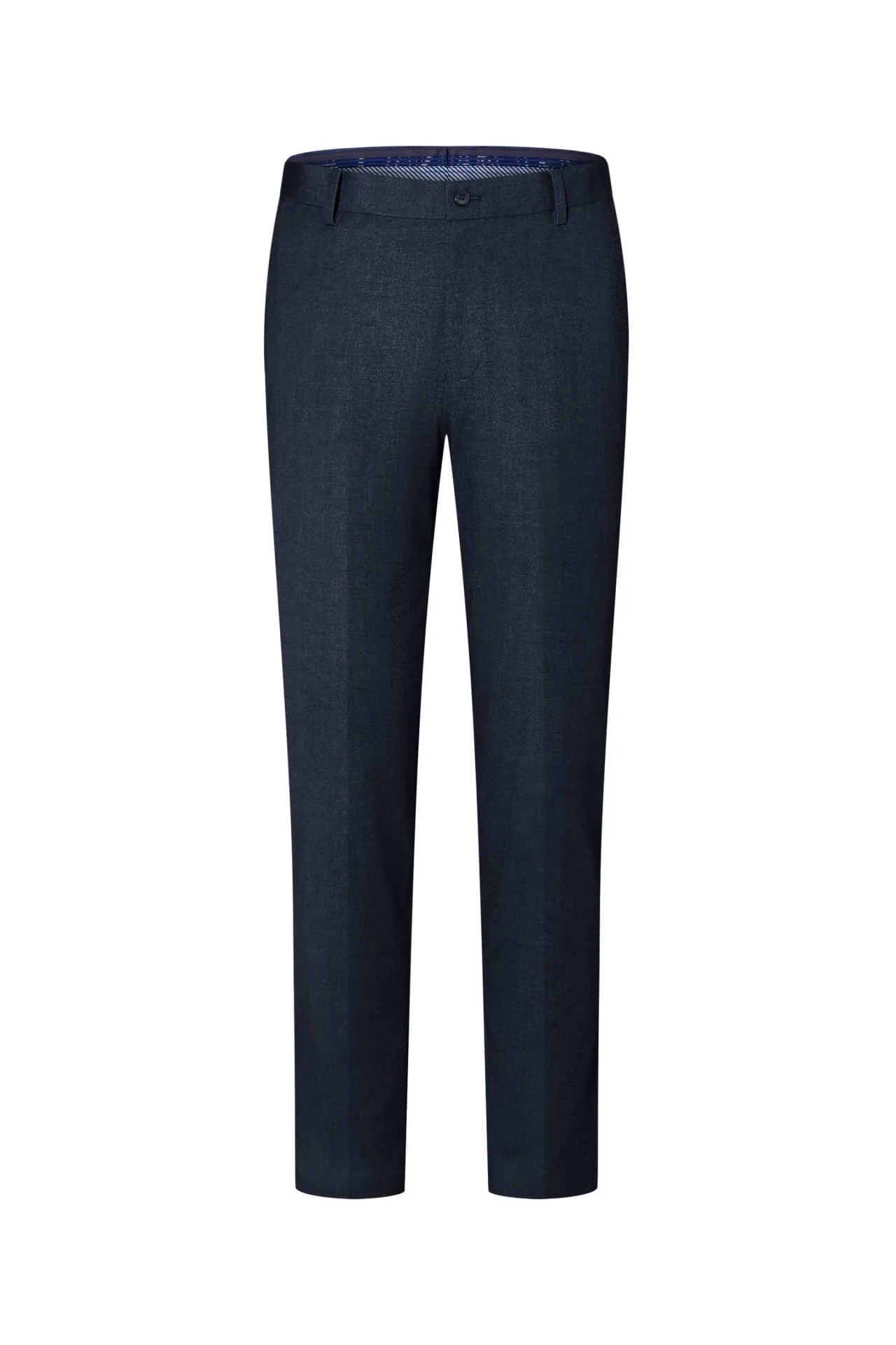 Multi-Way Stretch Smart Fit Knit Print Suit Pants with Elastic Waist Band