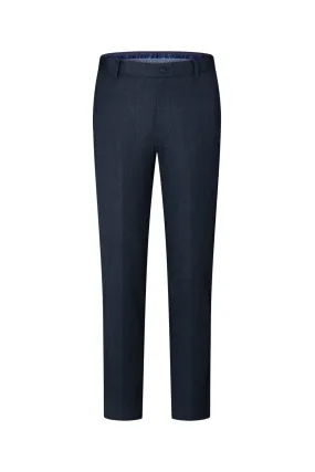 Multi-Way Stretch Smart Fit Knit Print Suit Pants with Elastic Waist Band