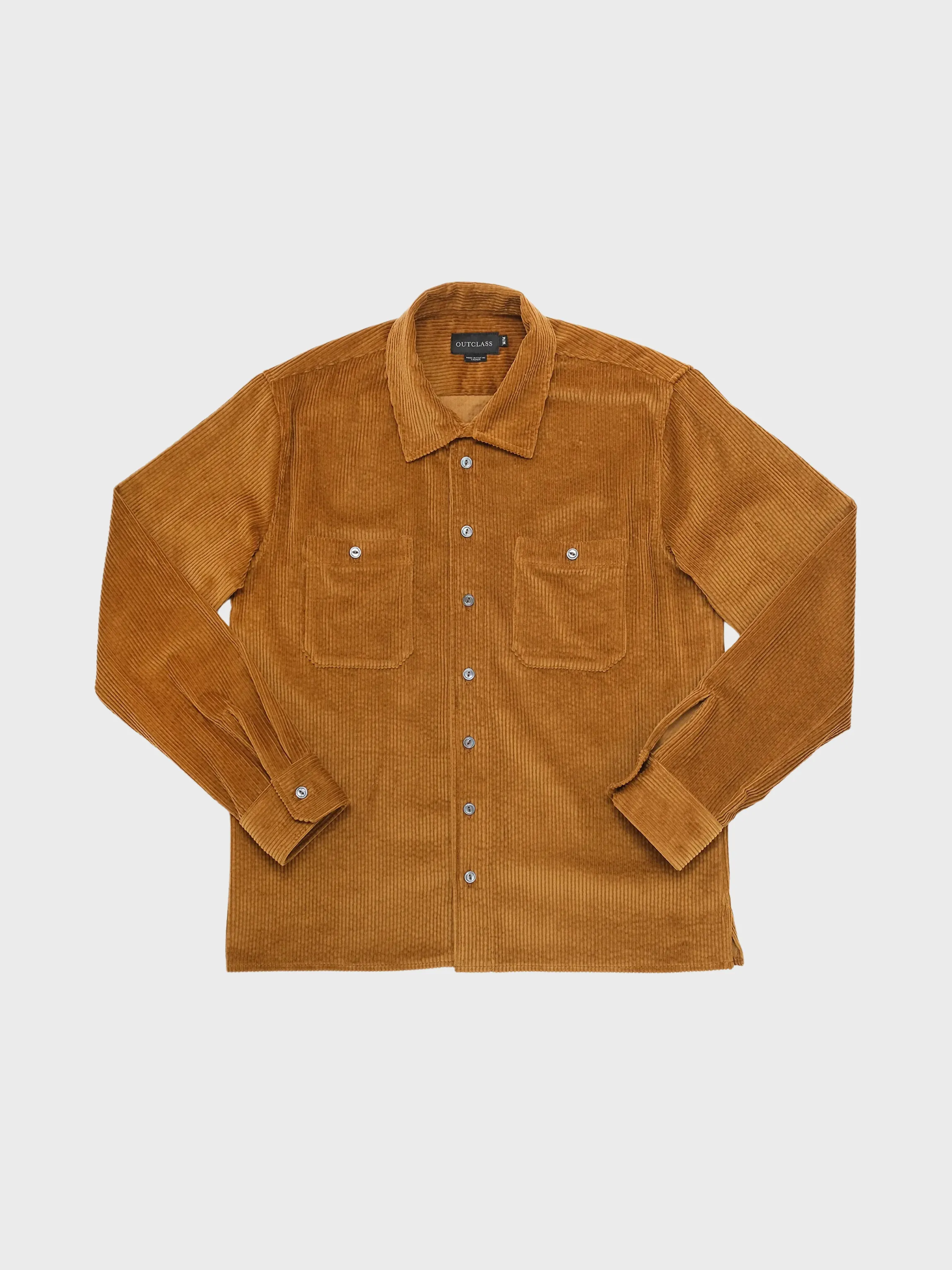 Outclass Shirt Corduroy Overshirt Mustard