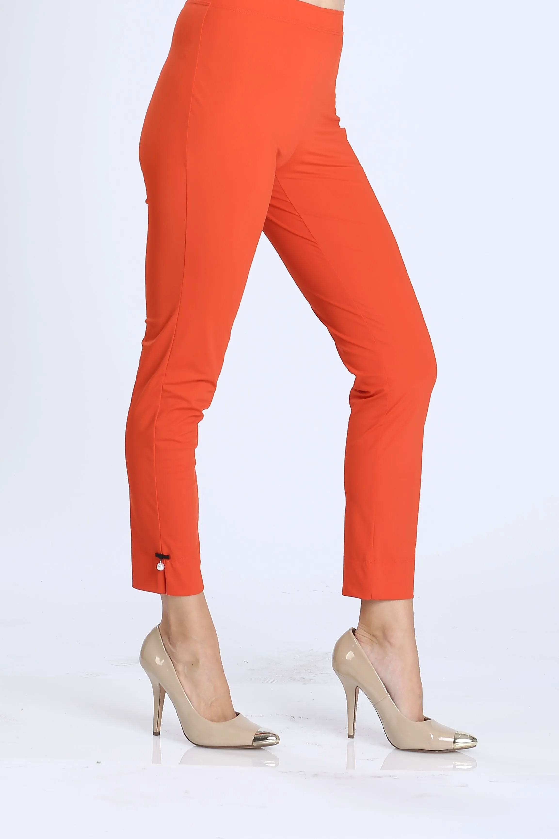 Pearl Detail Ankle Pants