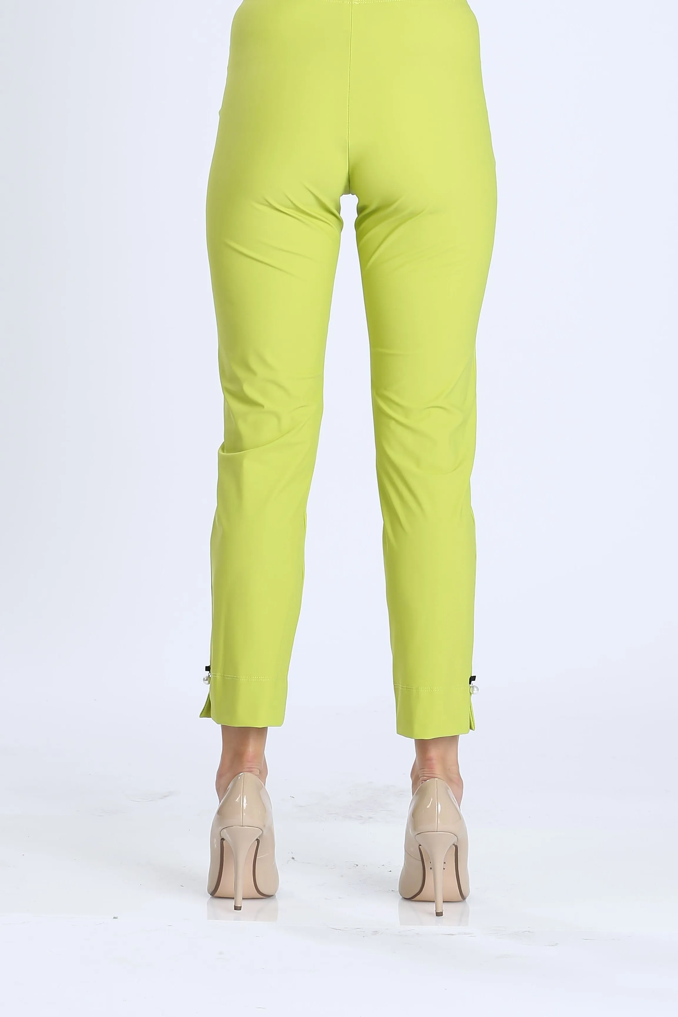 Pearl Detail Ankle Pants