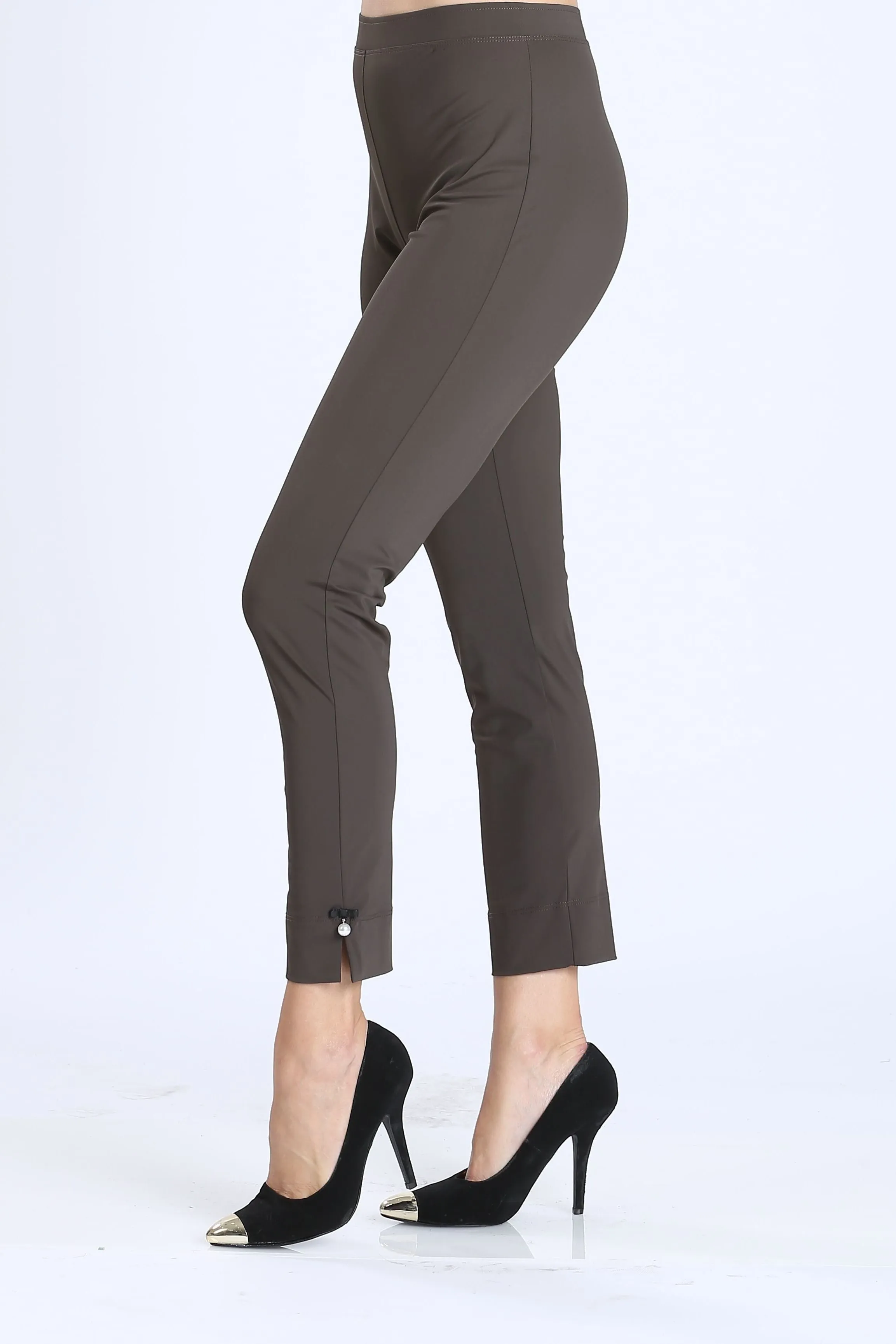 Pearl Detail Ankle Pants