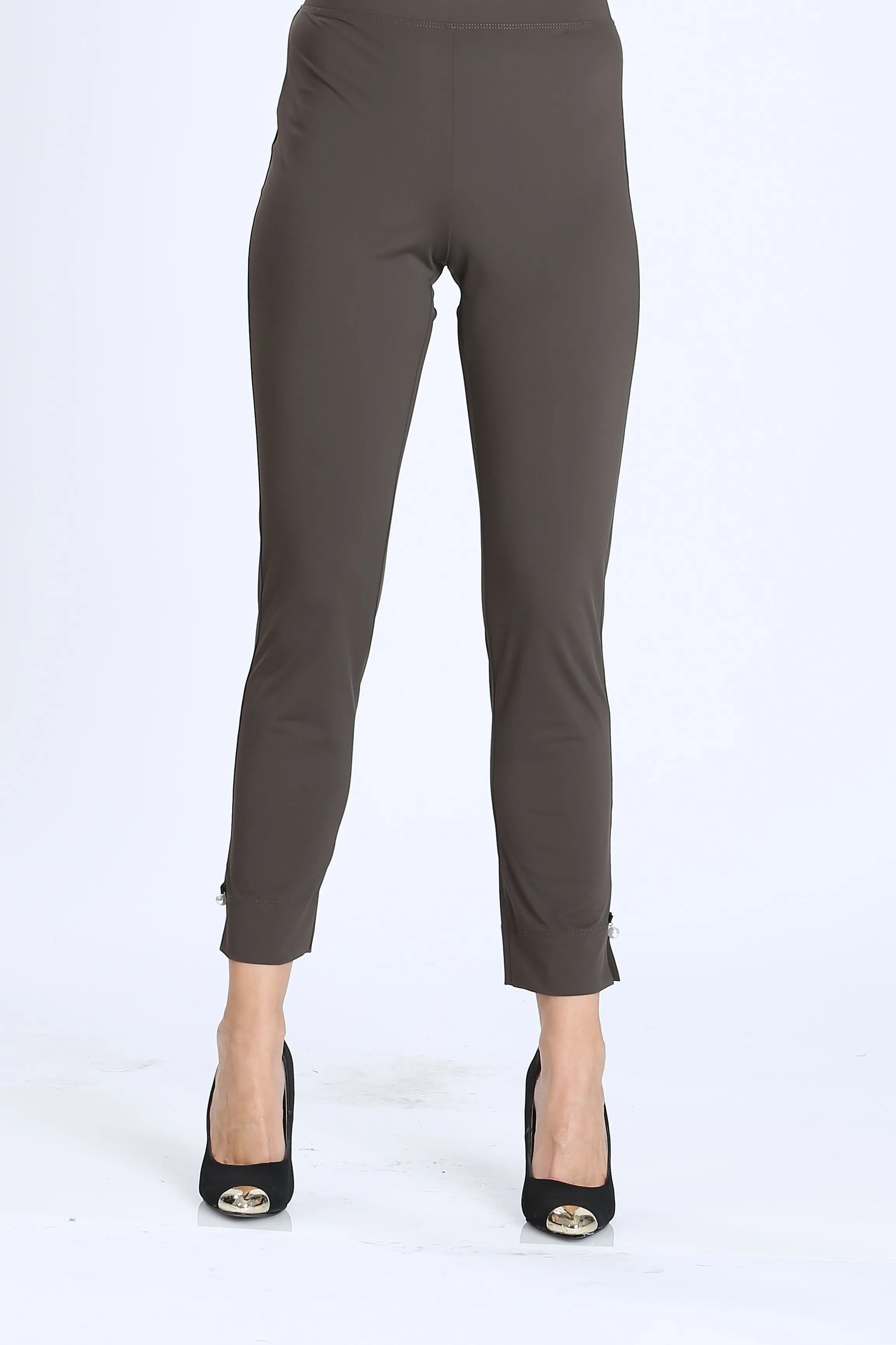 Pearl Detail Ankle Pants