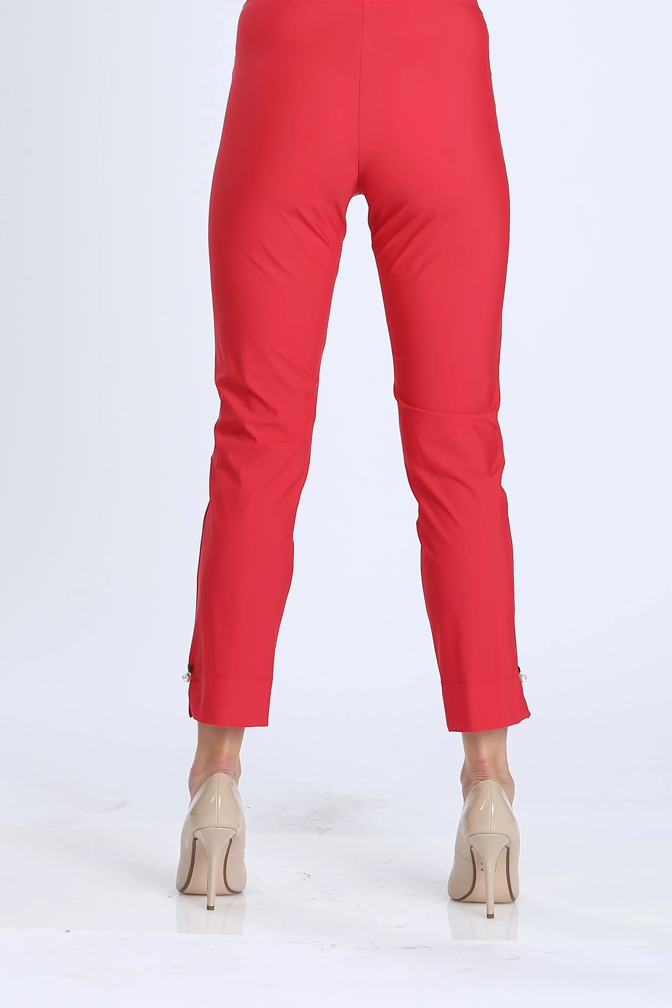 Pearl Detail Ankle Pants