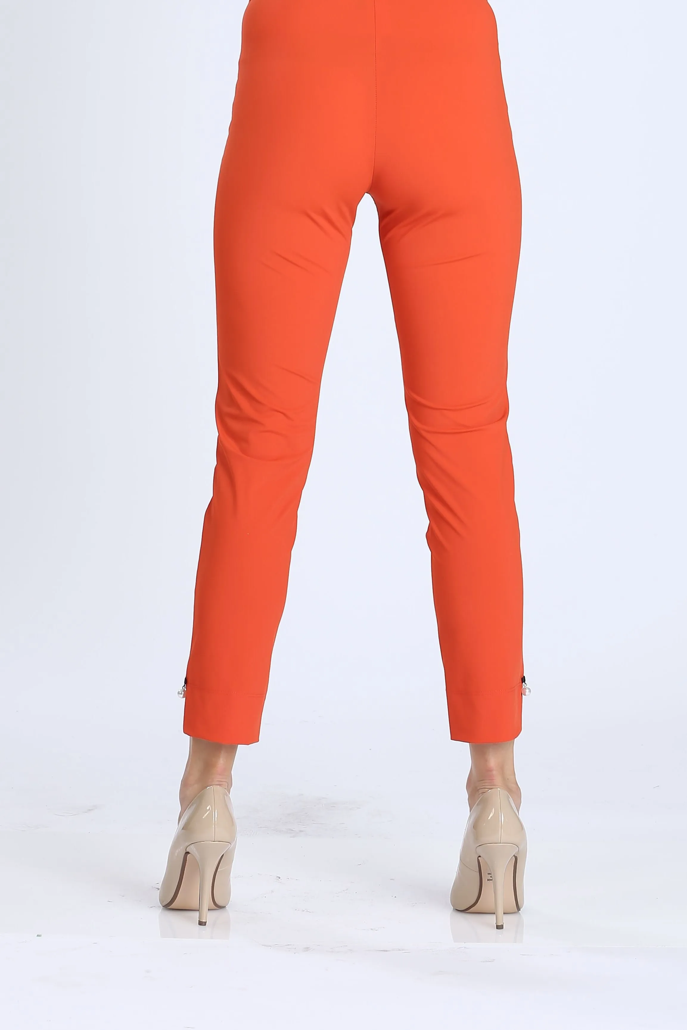 Pearl Detail Ankle Pants