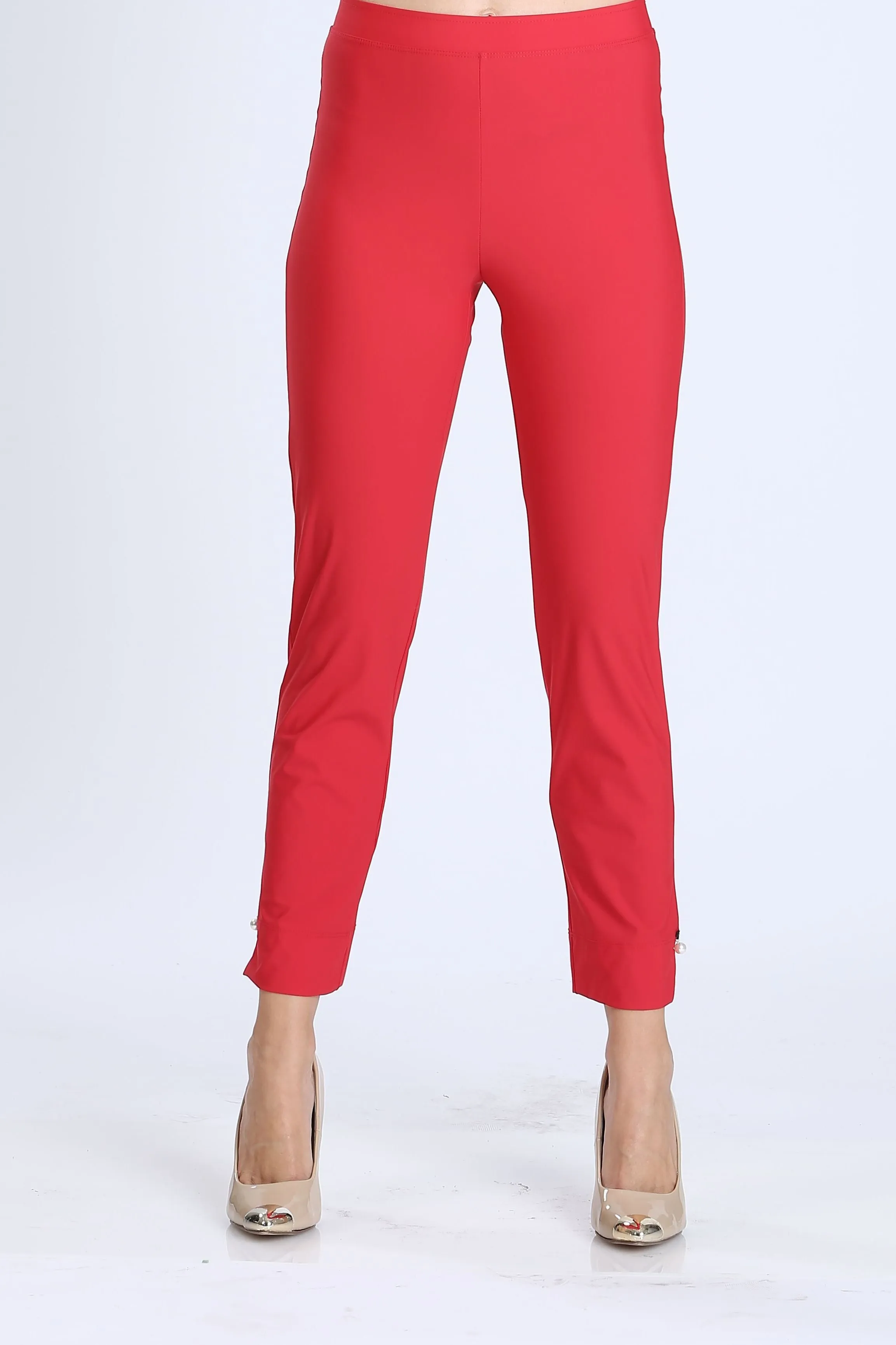 Pearl Detail Ankle Pants