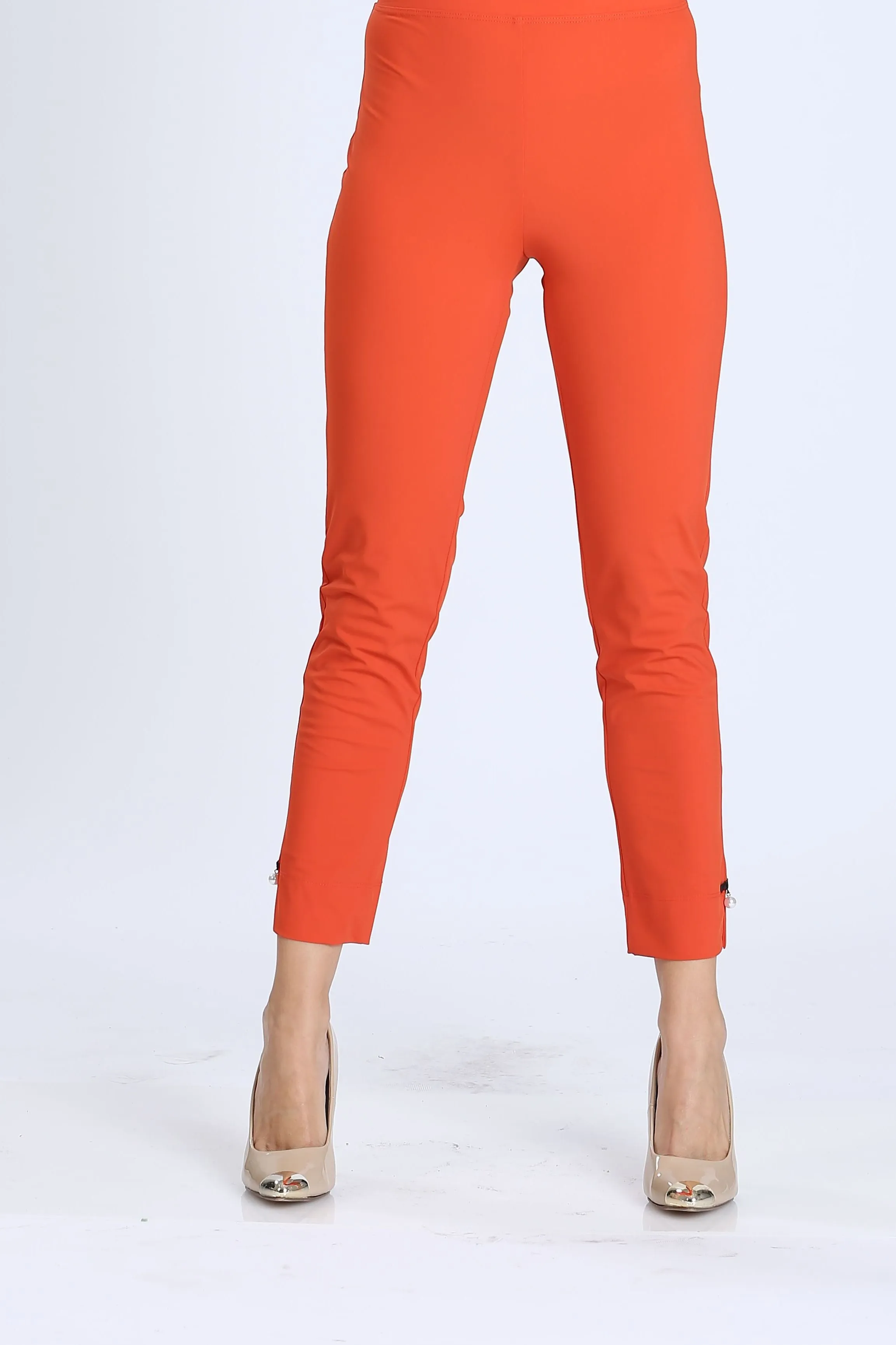 Pearl Detail Ankle Pants