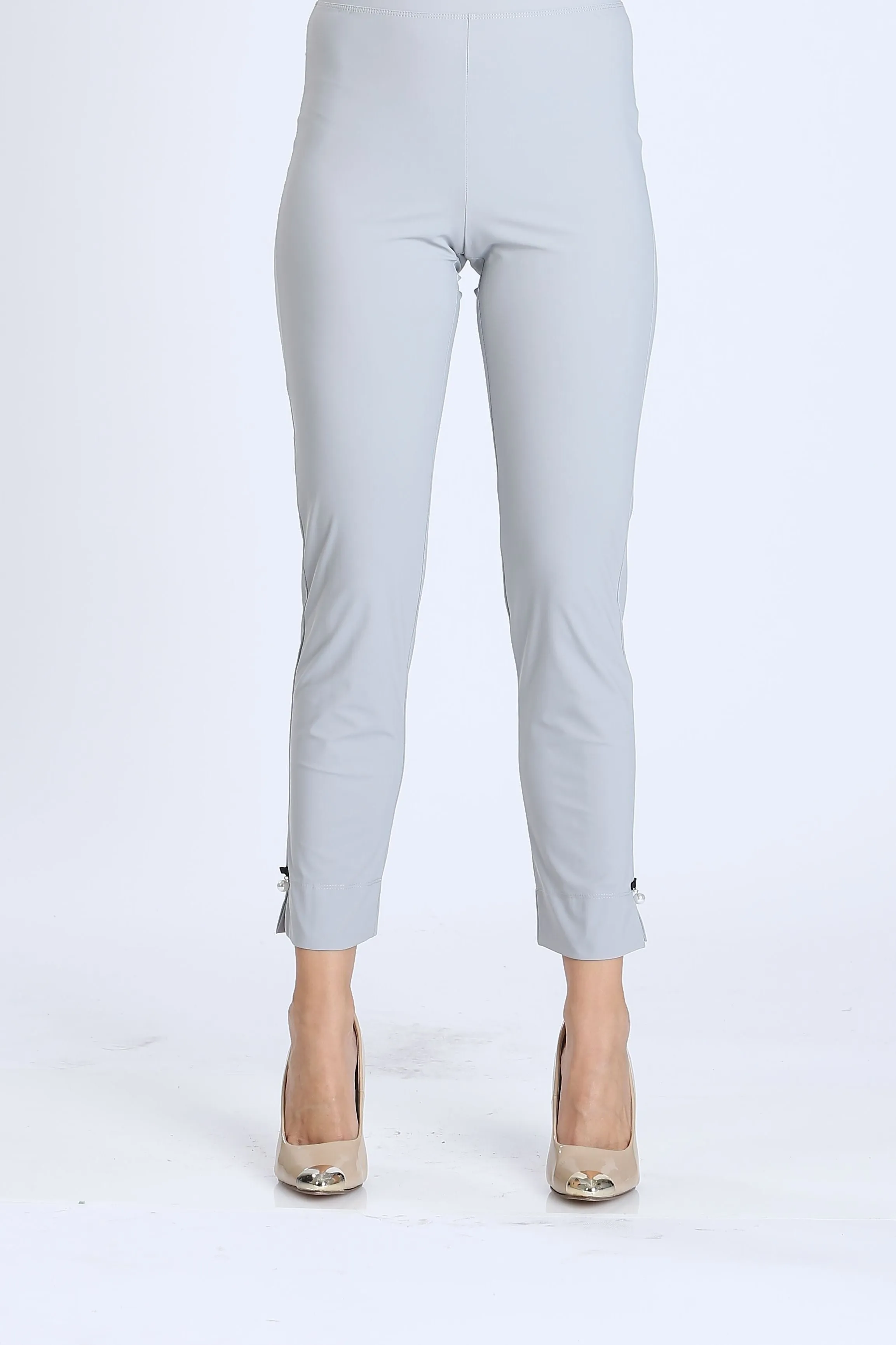 Pearl Detail Ankle Pants