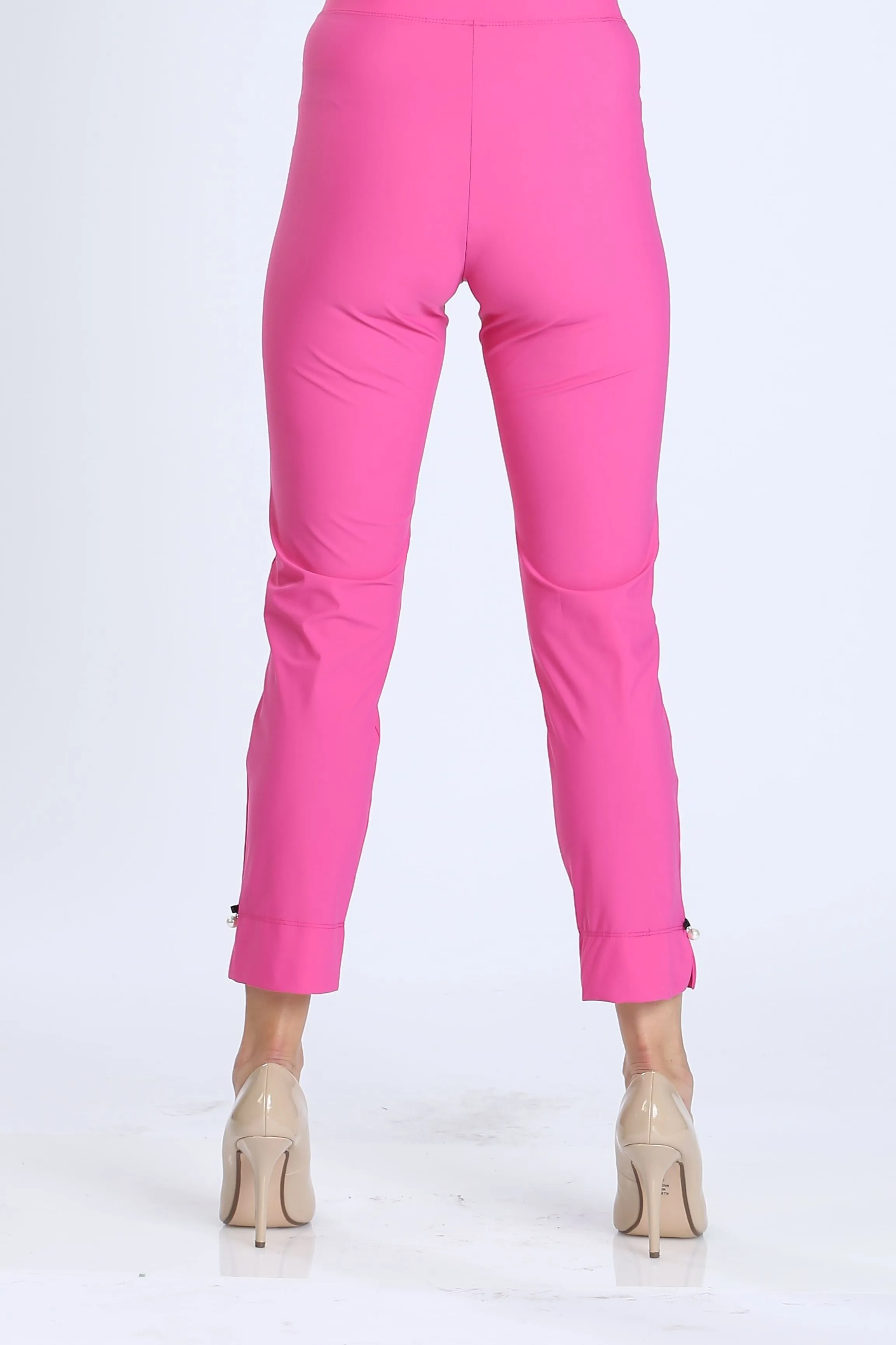 Pearl Detail Ankle Pants